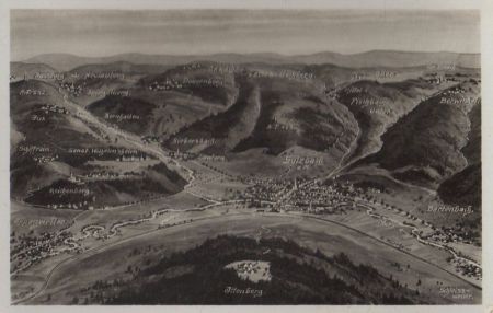 Oppenweiler - Vogelschau, Klinik Wilhelmstein - ca. 1950 Oppenweiler - Vogelschau, Klinik Wilhelmstein - ca. 1950