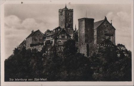 Eisenach - Wartburg von Süd-West - 1937 Eisenach - Wartburg von Süd-West - 1937