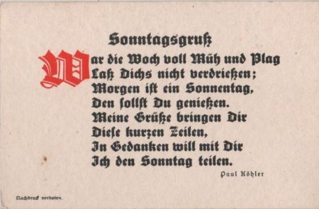 Gedicht Sonntagsgruß Gedicht Sonntagsgruß