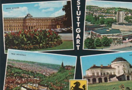 Stuttgart - Neues Schloss, Liederhalle, Neue Weinsteige, Schloss Solitude - ca. 1975 Stuttgart - Neues Schloss, Liederhalle, Neue Weinsteige, Schloss Solitude - ca. 1975