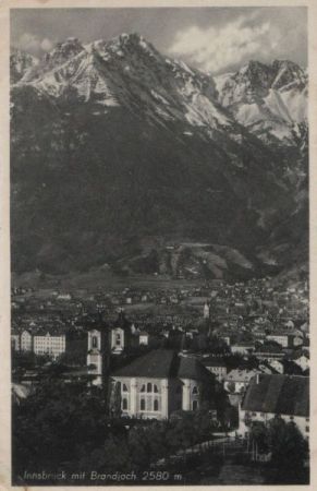 Österreich - Innsbruck - mit Brandjoch - ca. 1955 Österreich - Innsbruck - mit Brandjoch - ca. 1955