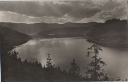Hohenwarte-Stausee - Abendstimmung am Totenfels - 1964 Hohenwarte-Stausee - Abendstimmung am Totenfels - 1964