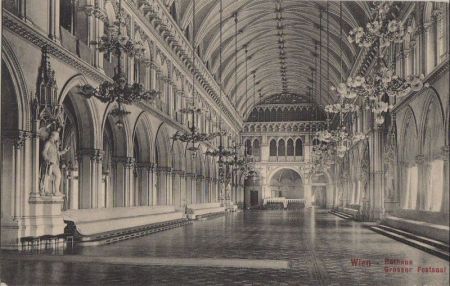 Österreich - Wien - Rathaus, Grosser Festsaal - ca. 1940 Österreich - Wien - Rathaus, Grosser Festsaal - ca. 1940