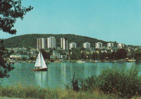Koblenz - Eulenhorst mit Stausee - ca. 1985 Koblenz - Eulenhorst mit Stausee - ca. 1985