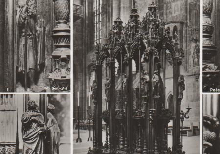Nürnberg - St. Sebald, St. Johannes, Peter Vischer, Leuchterweibchen - 1980 Nürnberg - St. Sebald, St. Johannes, Peter Vischer, Leuchterweibchen - 1980