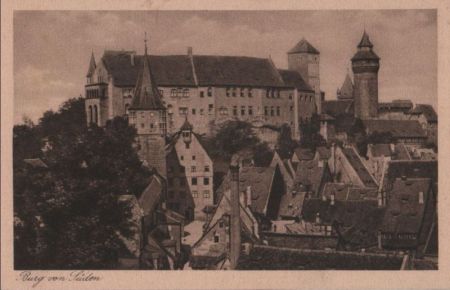 Nürnberg - Burg von Süden - ca. 1935 Nürnberg - Burg von Süden - ca. 1935