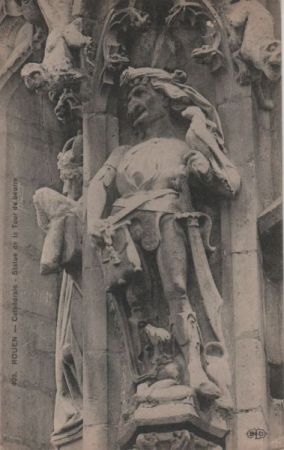 Frankreich - Rouen - Cathedrale, Statue de la Tour de beurre - ca. 1935 Frankreich - Rouen - Cathedrale, Statue de la Tour de beurre - ca. 1935