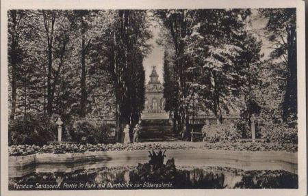 Potsdam - Sanssouci, Partie im Park - ca. 1950 Potsdam - Sanssouci, Partie im Park - ca. 1950