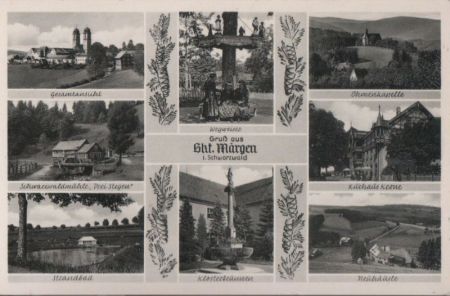 Sankt Märgen - u.a. Schwarzwaldmühle Drei Stegen - ca. 1960 Sankt Märgen - u.a. Schwarzwaldmühle Drei Stegen - ca. 1960