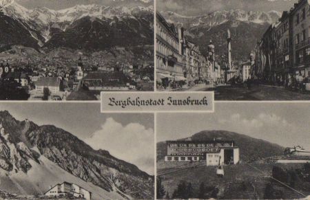 Österreich - Innsbruck - mit 4 Bildern - 1953 Österreich - Innsbruck - mit 4 Bildern - 1953