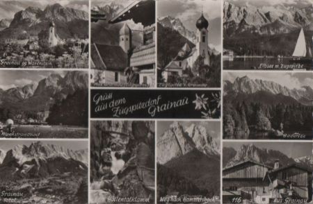 Grainau - u.a. Eibsee mit Zugspitze - 1955 Grainau - u.a. Eibsee mit Zugspitze - 1955