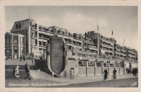 Niederlande - Den Haag, Scheveningen - Boulevard en Monument - ca. 1960 Niederlande - Den Haag, Scheveningen - Boulevard en Monument - ca. 1960