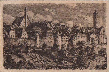 Rothenburg - An der Stadtmauer - 1933 Rothenburg - An der Stadtmauer - 1933
