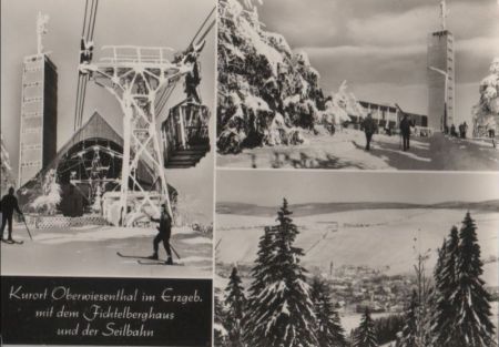 Oberwiesenthal - mit Fichtelberghaus und Seilbahn - 1977 Oberwiesenthal - mit Fichtelberghaus und Seilbahn - 1977