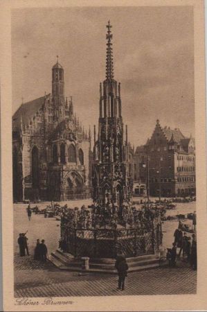 Nürnberg - Schöner Brunnen - ca. 1940 Nürnberg - Schöner Brunnen - ca. 1940
