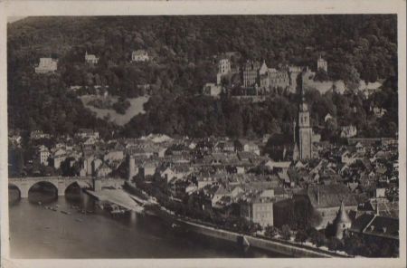 Heidelberg - vom Philosophenweg - ca. 1950 Heidelberg - vom Philosophenweg - ca. 1950
