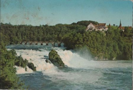 Schweiz - Rheinfall - mit Schloss Laufen - ca. 1975 Schweiz - Rheinfall - mit Schloss Laufen - ca. 1975