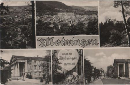Meiningen - 6 Teilbilder - 1959 Meiningen - 6 Teilbilder - 1959