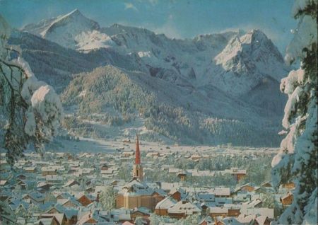 Garmisch-Partenkirchen - gegen Zugspitzgruppe - 1974 Garmisch-Partenkirchen - gegen Zugspitzgruppe - 1974