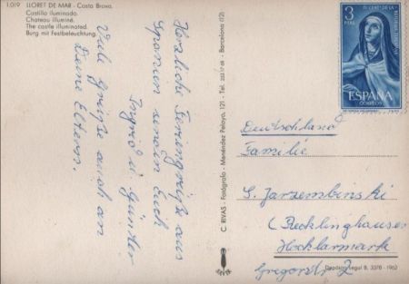 Lloret de Mar - Spanien - Burg mit Festbeleuchtung Lloret de Mar - Spanien - Burg mit Festbeleuchtung