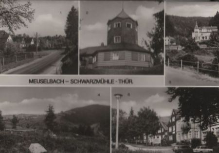 Meuselbach-Schwarzmühle - u.a. Blick zur Meuselbacher Kuppe - 1983 Meuselbach-Schwarzmühle - u.a. Blick zur Meuselbacher Kuppe - 1983