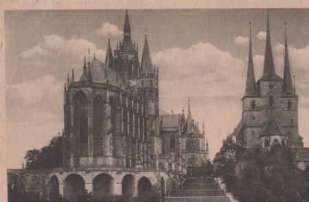 Erfurt - Dom und Severikirche - 1949 Erfurt - Dom und Severikirche - 1949