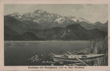 Kochelsee - mit Herzogstand - 1925 Kochelsee - mit Herzogstand - 1925