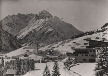 Österreich - Hirschegg - mit Widderstein - ca. 1960 Österreich - Hirschegg - mit Widderstein - ca. 1960