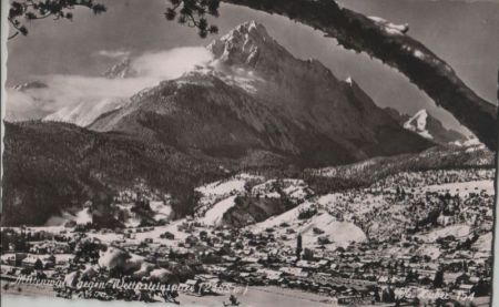 Mittenwald - gegen Wettersteinspitze - 1965 Mittenwald - gegen Wettersteinspitze - 1965