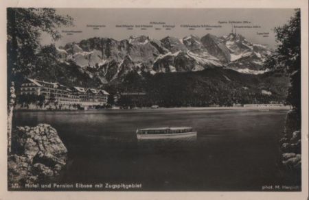Eibsee - Hotel, Pension und Zugspitzgebiet - ca. 1935 Eibsee - Hotel, Pension und Zugspitzgebiet - ca. 1935