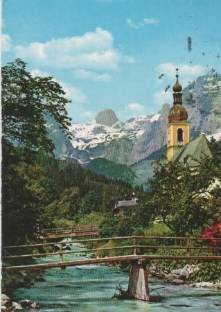 Ramsau - Kirche mit Reiteralpe - 1979 Ramsau - Kirche mit Reiteralpe - 1979