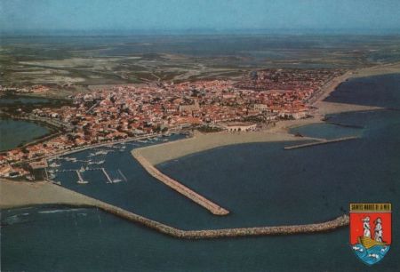 Frankreich - Saintes-Maries-de-la-Mer - Vue aerienne - 1992 Frankreich - Saintes-Maries-de-la-Mer - Vue aerienne - 1992