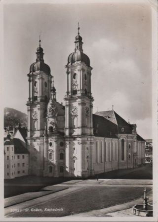 Schweiz - St. Gallen - Kathedrale - 1954 Schweiz - St. Gallen - Kathedrale - 1954