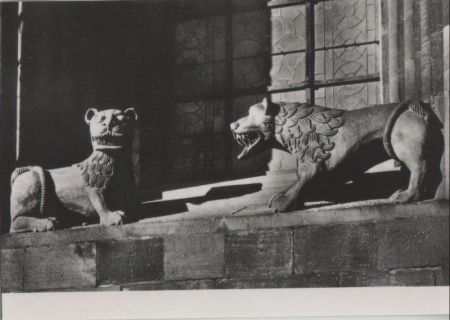 Worms - Dom, Plastiken am Ostchor - ca. 1960 Worms - Dom, Plastiken am Ostchor - ca. 1960