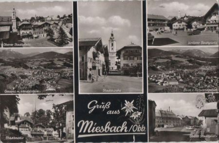 Miesbach - u.a. Blick zum Rotwandgebiet - 1965 Miesbach - u.a. Blick zum Rotwandgebiet - 1965