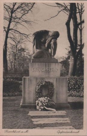 Frankfurt Main - Opferdenkmal - ca. 1950 Frankfurt Main - Opferdenkmal - ca. 1950