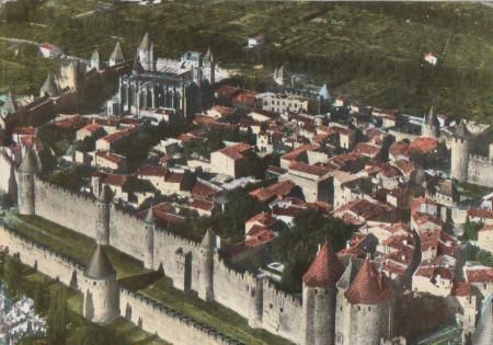 Frankreich - Carcassonne - Centre de la cite - 1966 Frankreich - Carcassonne - Centre de la cite - 1966