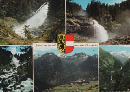 Österreich - Krimml - mit den weltberühmten Wasserfällen - 1969 Österreich - Krimml - mit den weltberühmten Wasserfällen - 1969