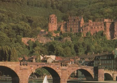 Heidelberg - alte Brücke und Schloss - 1978 Heidelberg - alte Brücke und Schloss - 1978