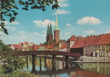 Lübeck - Blick vom Malerwinkel - 1966 Lübeck - Blick vom Malerwinkel - 1966