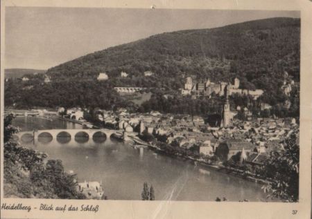 Heidelberg - Blick auf das Schloß - 1956 Heidelberg - Blick auf das Schloß - 1956