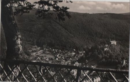 Schwarzburg - Blick vom Trippstein - 1956 Schwarzburg - Blick vom Trippstein - 1956