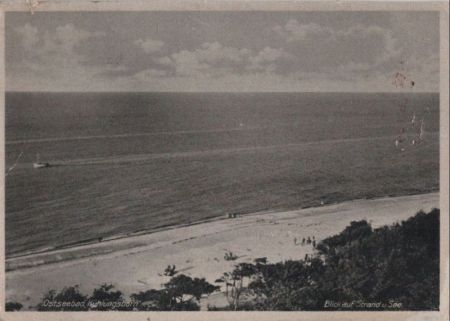 Kühlungsborn - Blick auf Strand und See - 1952 Kühlungsborn - Blick auf Strand und See - 1952