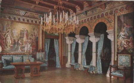 Schwangau Neuschwanstein - Schloß, Wohnzimmer II - ca. 1935 Schwangau Neuschwanstein - Schloß, Wohnzimmer II - ca. 1935