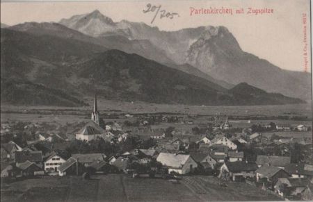 Partenkirchen - mit Zugspitze - ca. 1935 Partenkirchen - mit Zugspitze - ca. 1935
