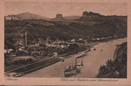 Bad Schandau - Blick nach Postelwitz - ca. 1935 Bad Schandau - Blick nach Postelwitz - ca. 1935