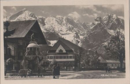 Garmisch-Partenkirchen - Marktplatz - ca. 1950 Garmisch-Partenkirchen - Marktplatz - ca. 1950