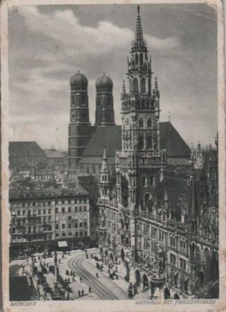 München - Rathaus mit Frauenkirche - 1937 München - Rathaus mit Frauenkirche - 1937
