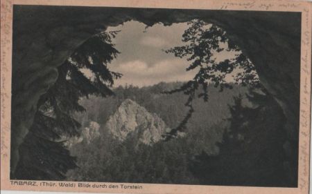 Tabarz - Blick durch den Torstein - ca. 1940 Tabarz - Blick durch den Torstein - ca. 1940