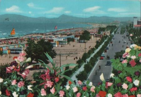 Italien - Riccione - Kai und Strand - 1960 Italien - Riccione - Kai und Strand - 1960